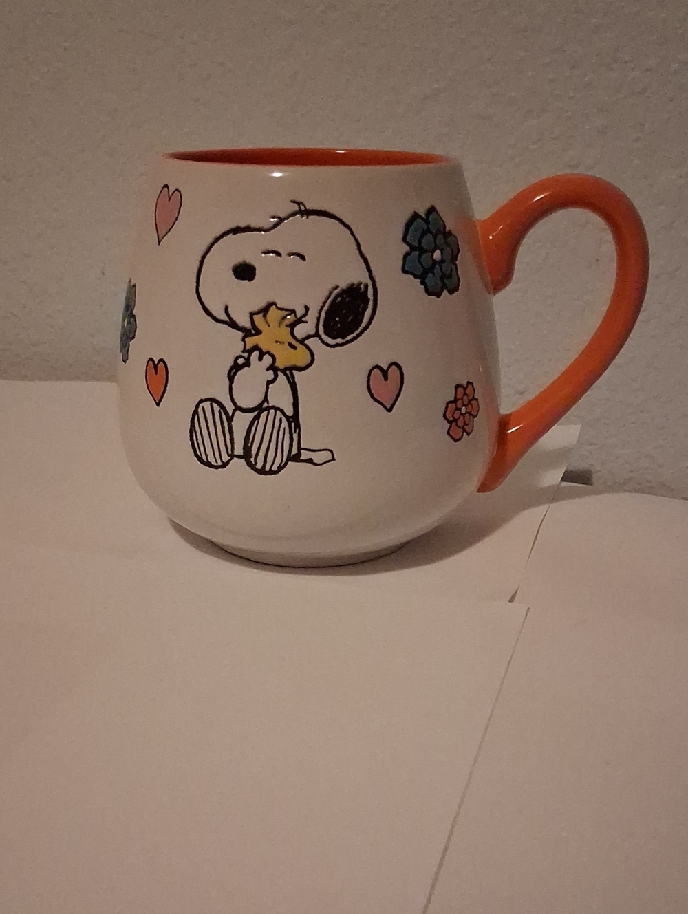 Peanuts Snoopy & Woodstock Hearts & Flowers Mug